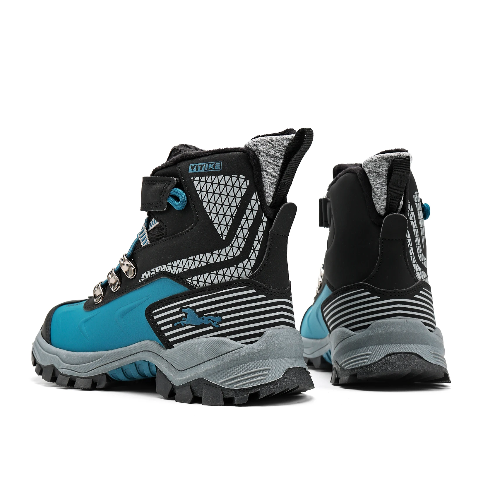 Kids Hiking Boots Outdoor Walking Climbing Sneaker Comfortable Snow Shoes Antiskid Steel Buckle Sole for Boys And Girls
