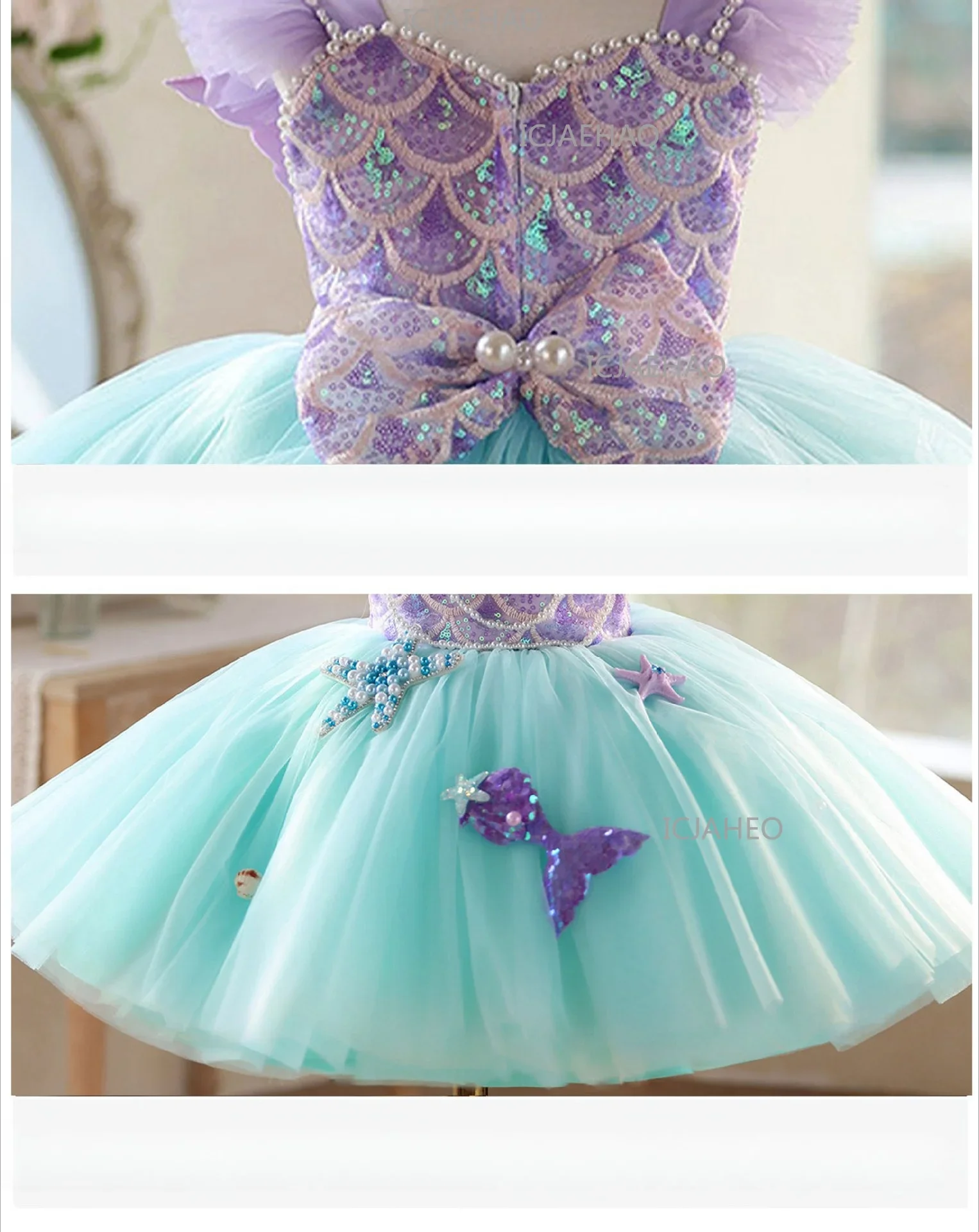 2026 Fashion Elegant Pageant Costume Children Girls Tenth Birthday Evening Gown Princess Dress Kids Host Runway Performance Tutu