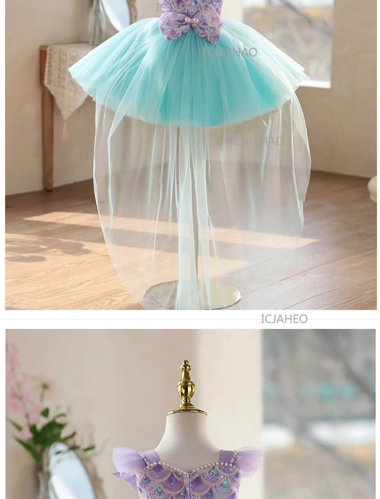 2026 Fashion Elegant Pageant Costume Children Girls Tenth Birthday Evening Gown Princess Dress Kids Host Runway Performance Tutu