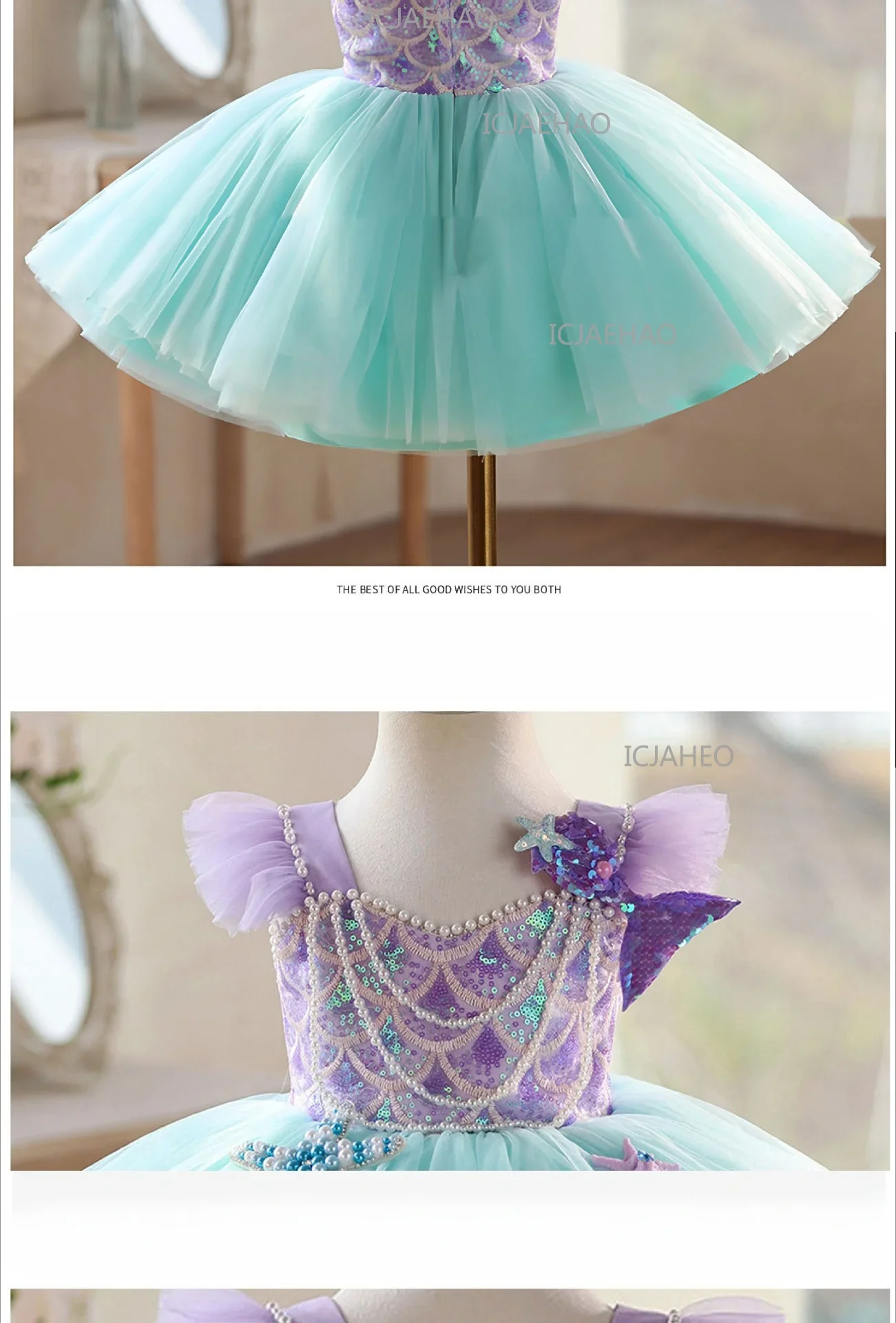 2026 Fashion Elegant Pageant Costume Children Girls Tenth Birthday Evening Gown Princess Dress Kids Host Runway Performance Tutu