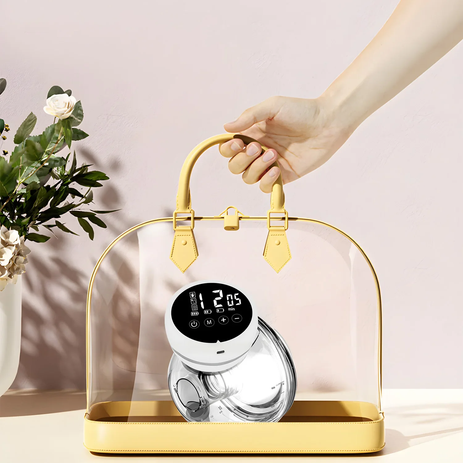 Wearable Breast Pump, Hands Free Electric Pump, Double Automatic Breast Pump, Pain Free Lactation Pump, Breastfeeding Essential