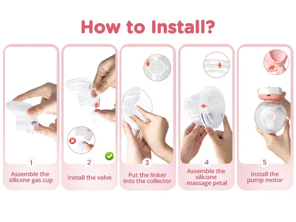 2 Pcs Electric Wearable Breast Pump 1200mAh USB Chargable Silent Milk Extractor Painless Automatic Milker Comfort Breastfeeding