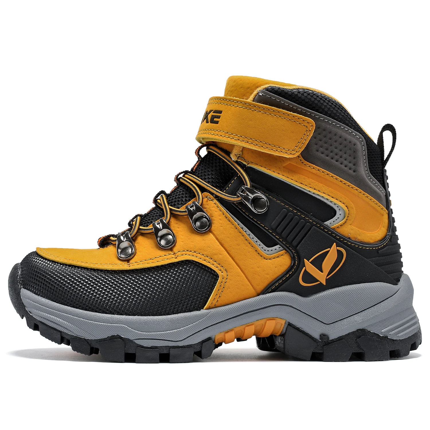 Kids Hiking Boots Outdoor Walking Climbing Antiskid Sneaker Comfortable Snow Shoes with Steel Buckle Sole for Boys And Girls
