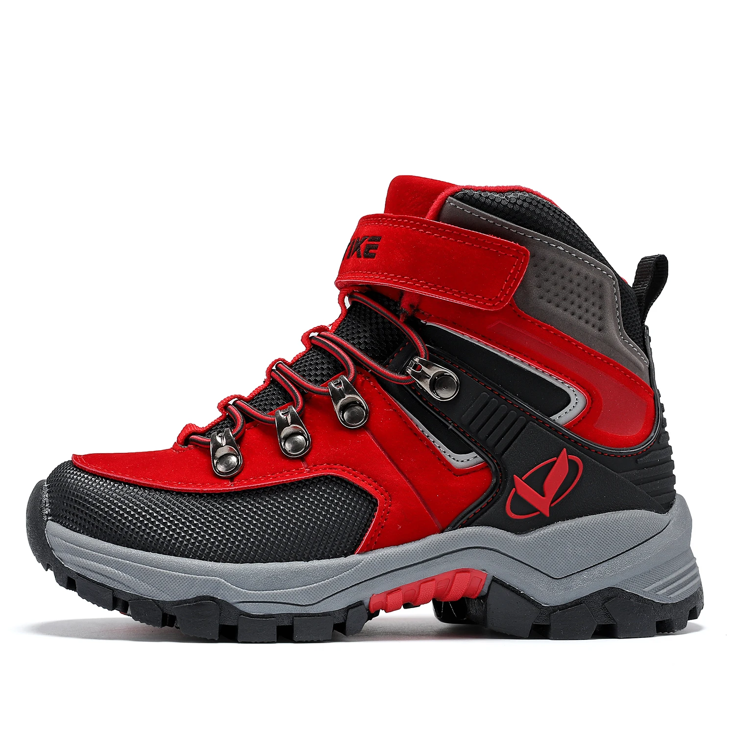 Kids Hiking Boots Outdoor Walking Climbing Antiskid Sneaker Comfortable Snow Shoes with Steel Buckle Sole for Boys And Girls