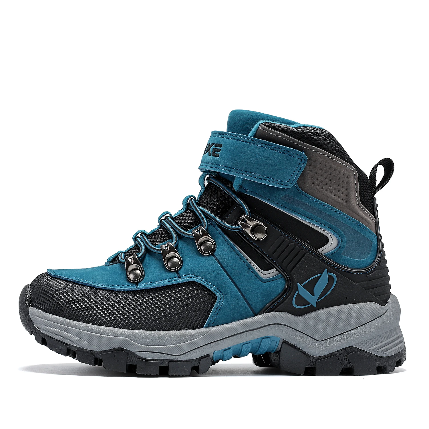 Kids Hiking Boots Outdoor Walking Climbing Antiskid Sneaker Comfortable Snow Shoes with Steel Buckle Sole for Boys And Girls
