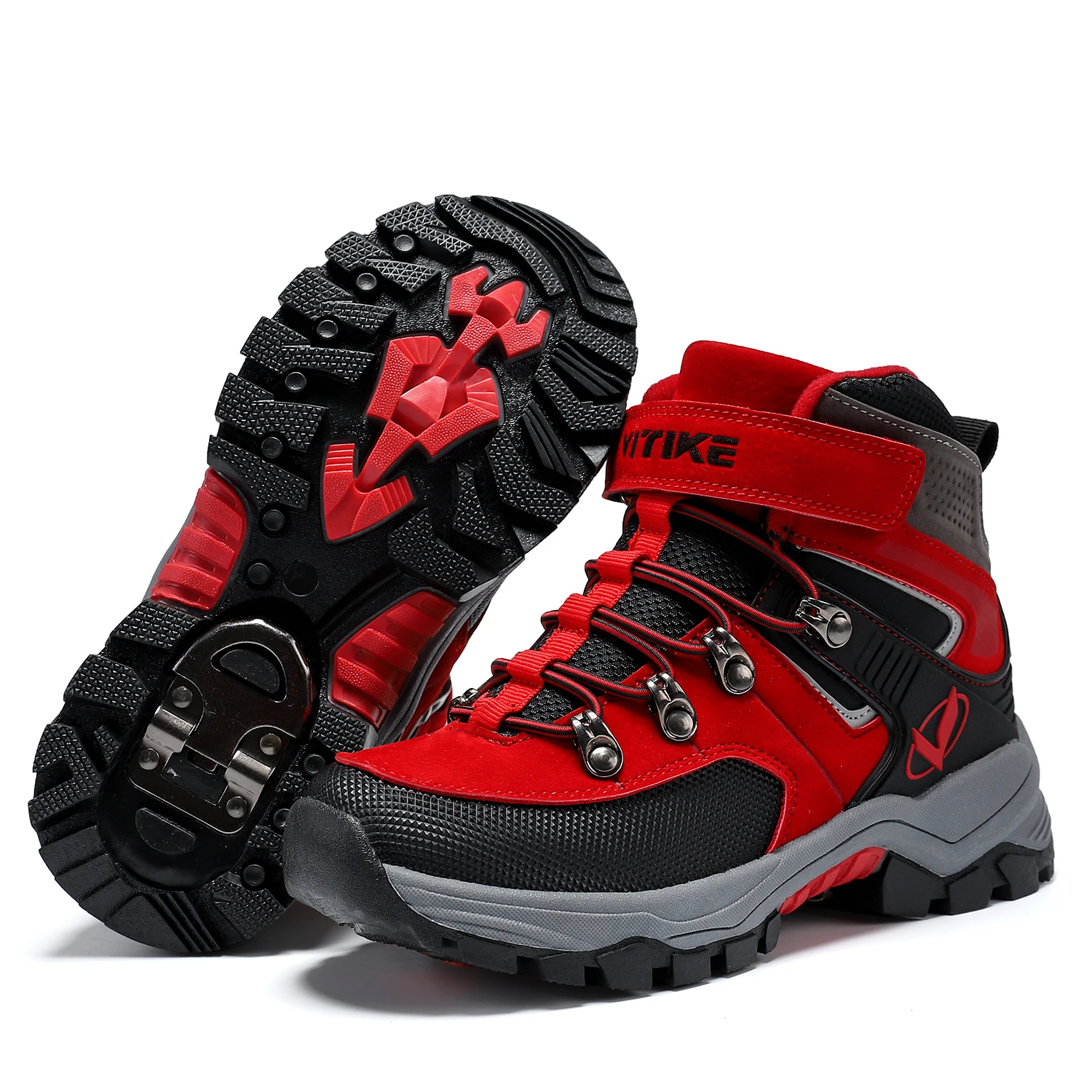 Kids Hiking Boots Outdoor Walking Climbing Antiskid Sneaker Comfortable Snow Shoes with Steel Buckle Sole for Boys And Girls