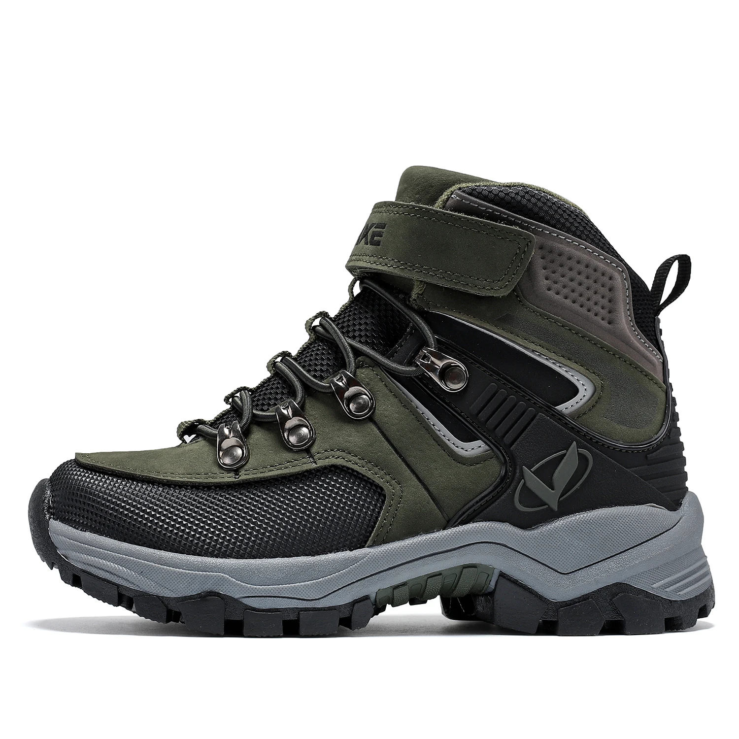 Kids Hiking Boots Outdoor Walking Climbing Antiskid Sneaker Comfortable Snow Shoes with Steel Buckle Sole for Boys And Girls