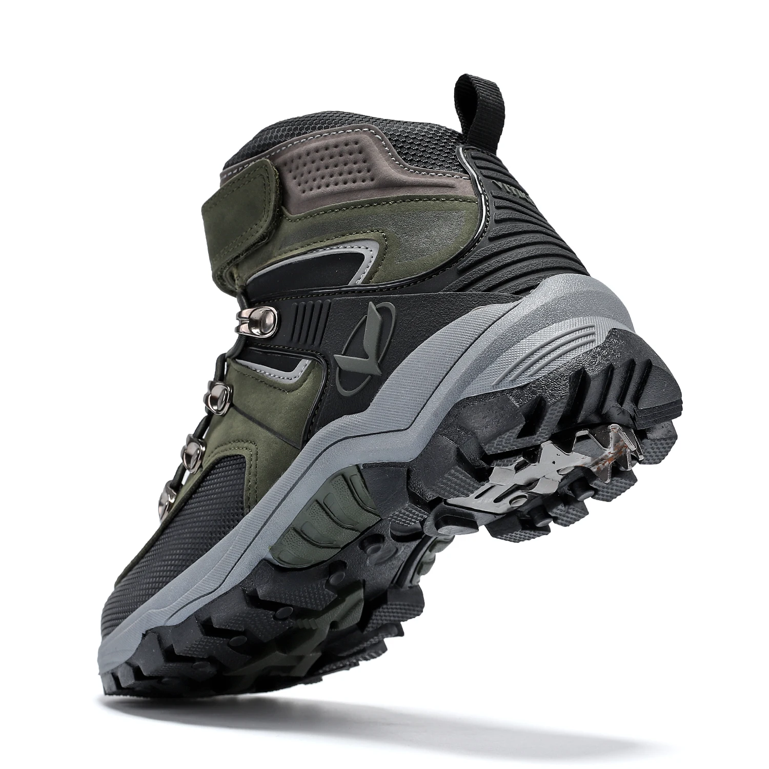 Kids Hiking Boots Outdoor Walking Climbing Antiskid Sneaker Comfortable Snow Shoes with Steel Buckle Sole for Boys And Girls