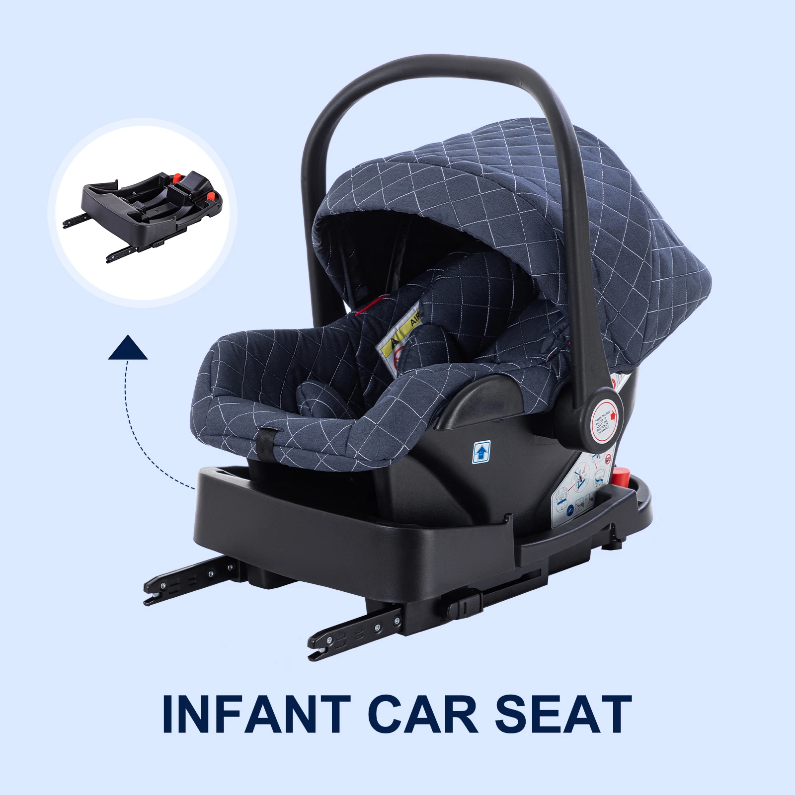 Baby Stroller 3 in 1 Portable Baby Carriage Folding Prams High Landscape Multifunction Pushchair Compact Folding Travel