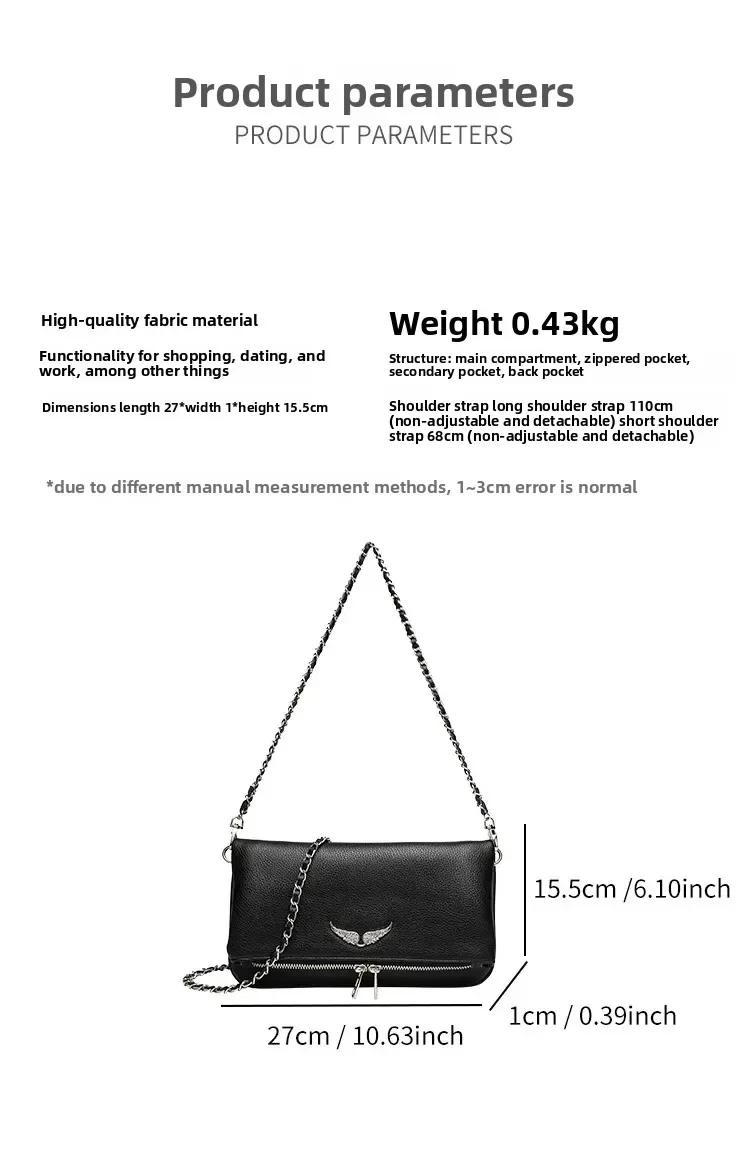 Wing Mini Square Bag for Women, 2026 Fashion Underarm Shoulder & Crossbody Bag, Cute Small Purse, Versatile Chic Handbag