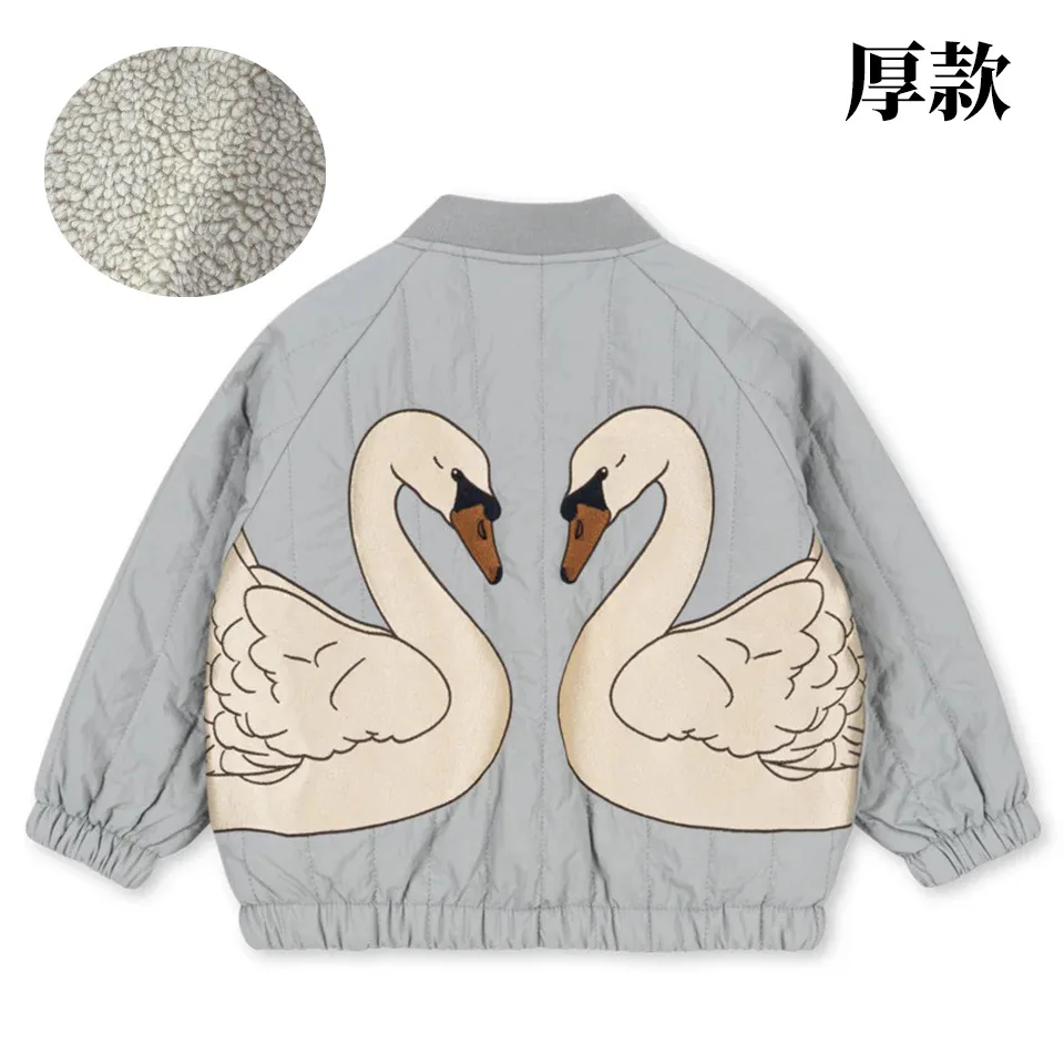 In Stock 2026 Winter Ks Baby Girls Coats Windproof Thickened Warm Hooded Jacket Baby Boy Clothes Jackets Kids Boutique