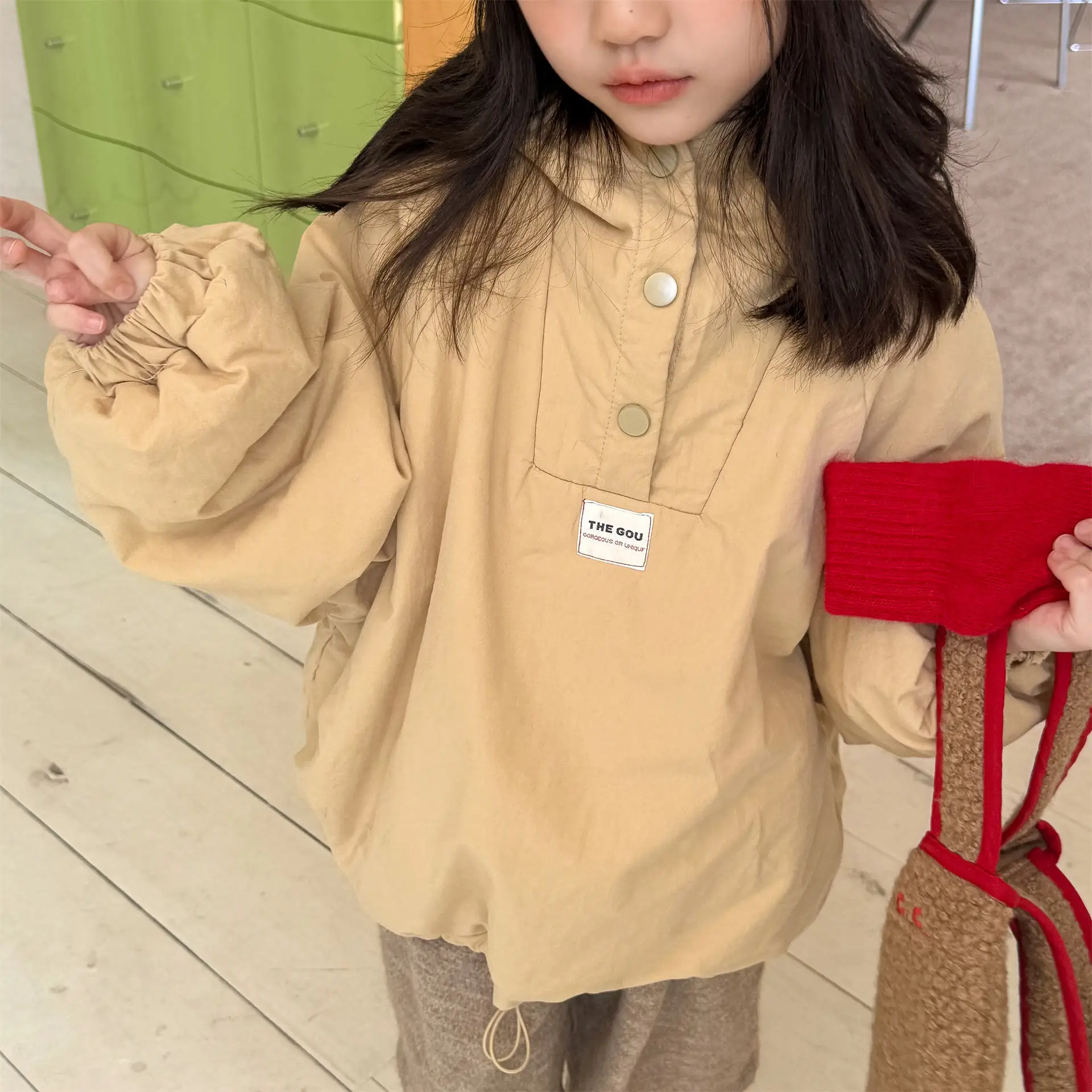 2026 New Winter Children Cotton-padded Coat Hooded Fleece Lining Unisex Toddlers Kids  Striped Thicken Warm Outerwear