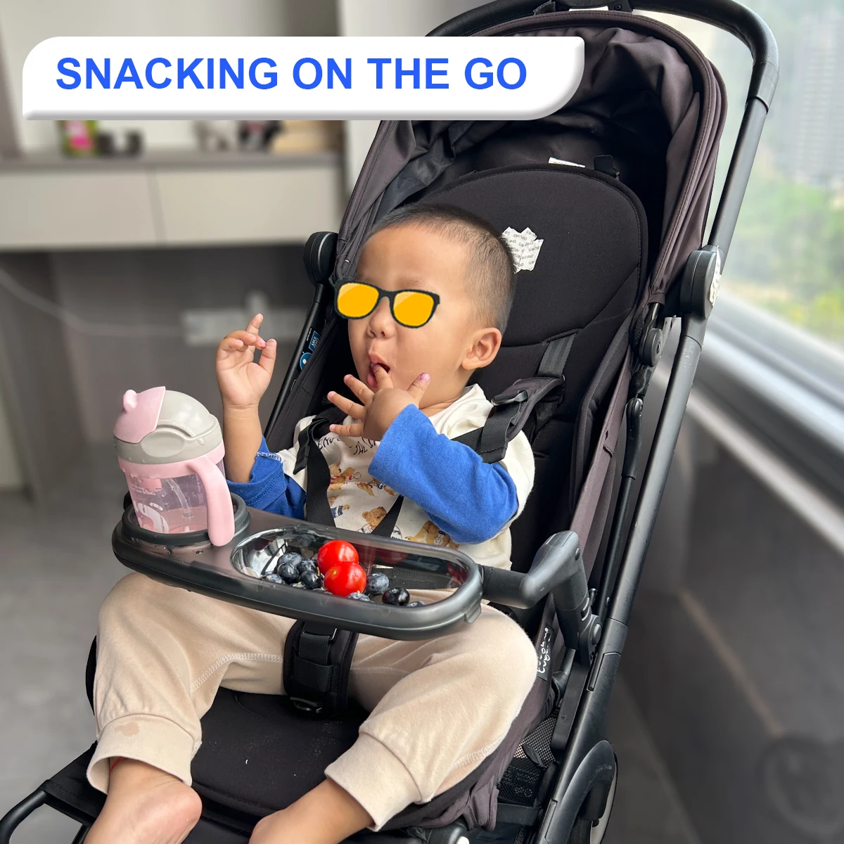 Colu Kid  Stroller Snack Tray for Bugaboo Butterfly 1 Strollers, Foldable & Easy-Clean, NOT for Butterfly 2