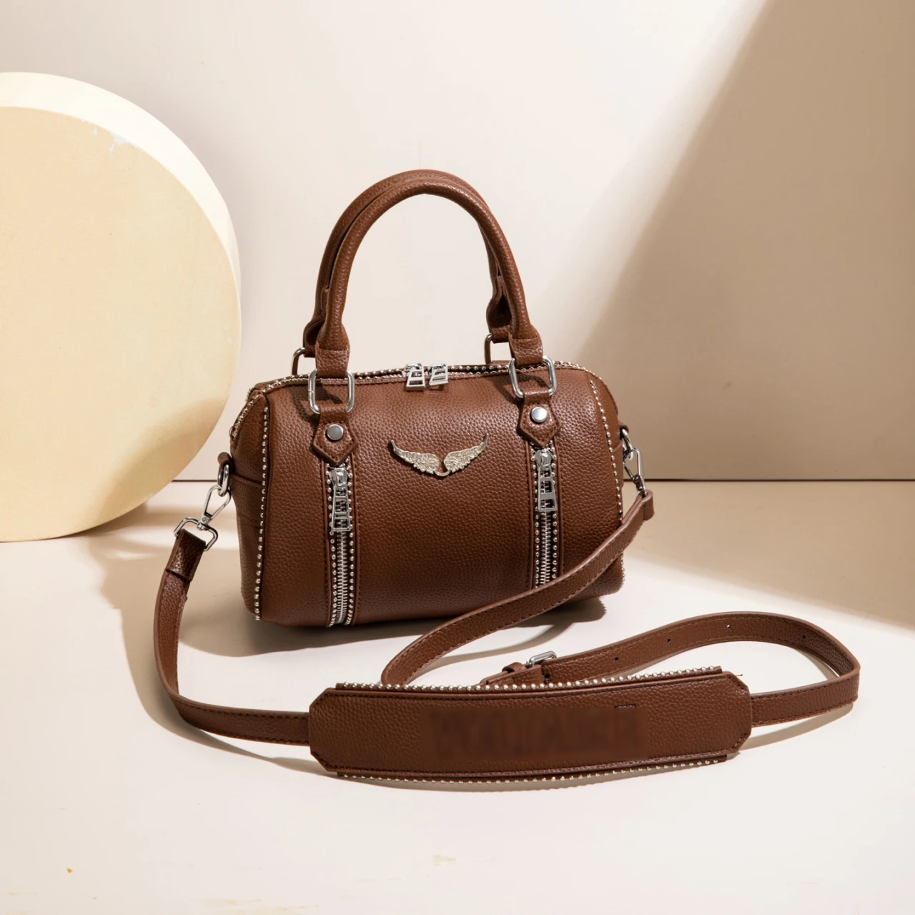 Luxury design zipper shoulder bag, elegant and fashionable party women's handbag, classic style chain strap crossbody bag