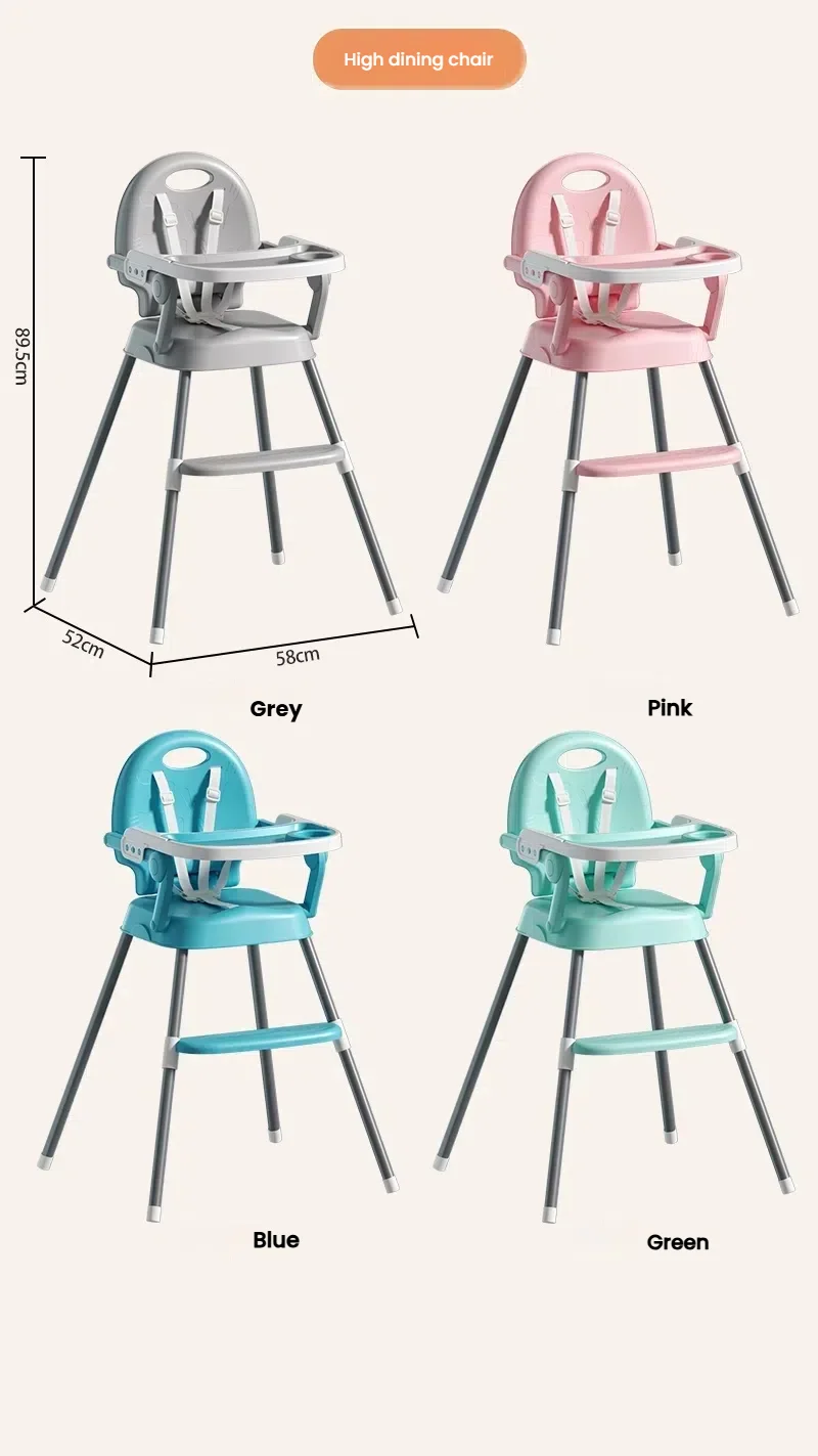 Baby High Chair Baby Dinning Table Chair Multi Functional Infant High Chair Wide Seat Safety Baby Chair