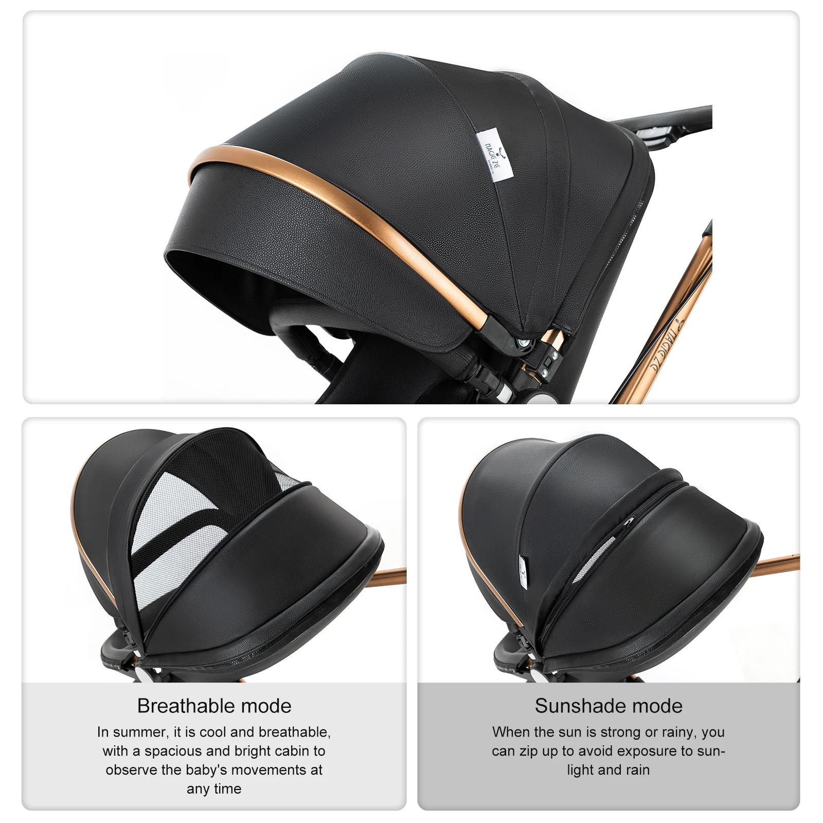 Baby Stroller Baby Car 3 in 1 Stroller Luxury High Quality Lightweight Portable Foldable Travel Pram Multi Functional Newborn Carriage