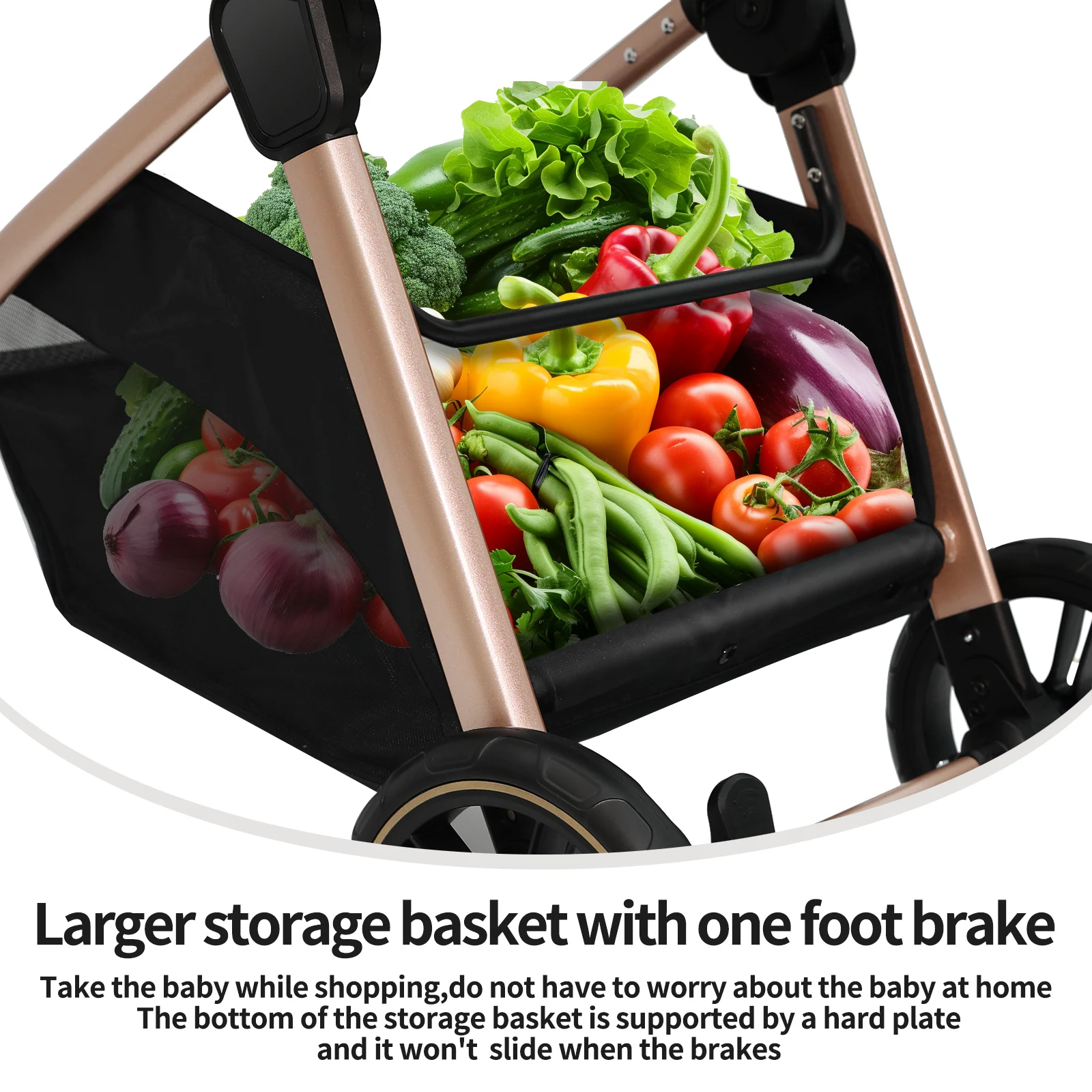 Baby  Stroller Lightweight Foldable Compact  Easy Push Easy Fold for Newborn Infant Toddler Daily Use and Travel