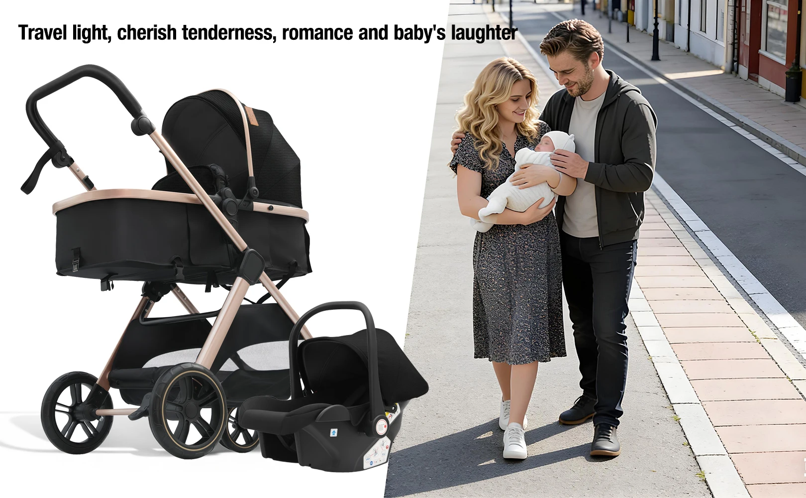 Baby  Stroller Lightweight Foldable Compact  Easy Push Easy Fold for Newborn Infant Toddler Daily Use and Travel