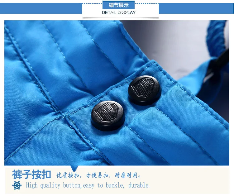 Children Winter Skiing Pants Overalls Waterproof Warm Kids Boys Snow Jumpsuit 3-16 Years Teenagers Girl Ski Pants Trousers