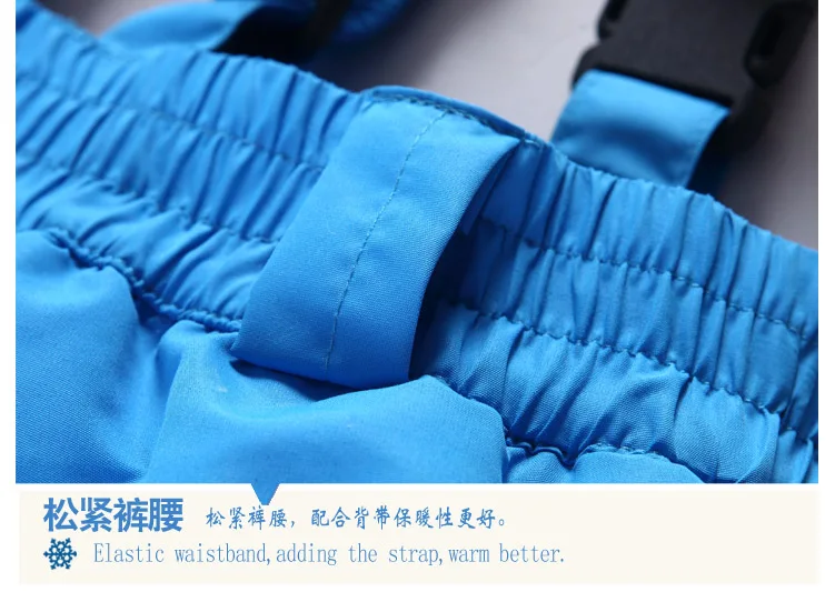 Children Winter Skiing Pants Overalls Waterproof Warm Kids Boys Snow Jumpsuit 3-16 Years Teenagers Girl Ski Pants Trousers