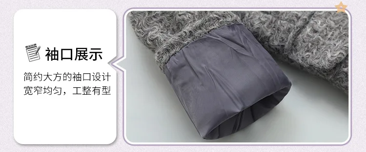 Kids Grey Curly Fleece Wool Blazer Double-Breasted Short Coat Winter Outerwear Warm Formal Jacket for Teen Boys 3-14 Years