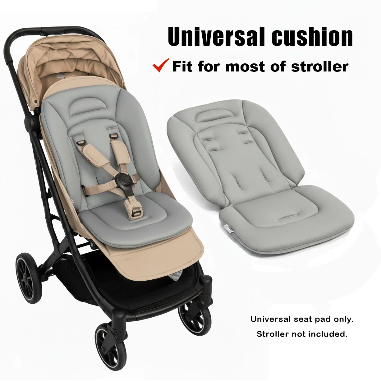 Cozy Thick Stroller Mat for Baby, Non-Slip Warm Seat Cover, Universal Cushion for Pram & Car Seat, Ideal Newborn Shower Gift