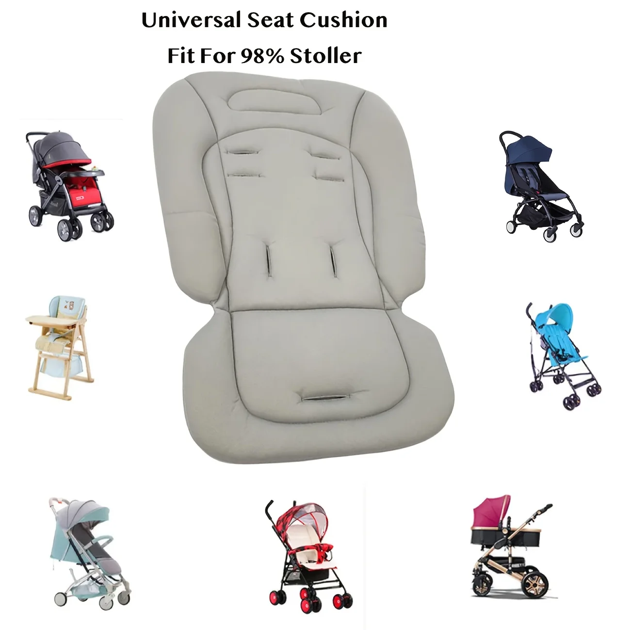 Cozy Thick Stroller Mat for Baby, Non-Slip Warm Seat Cover, Universal Cushion for Pram & Car Seat, Ideal Newborn Shower Gift