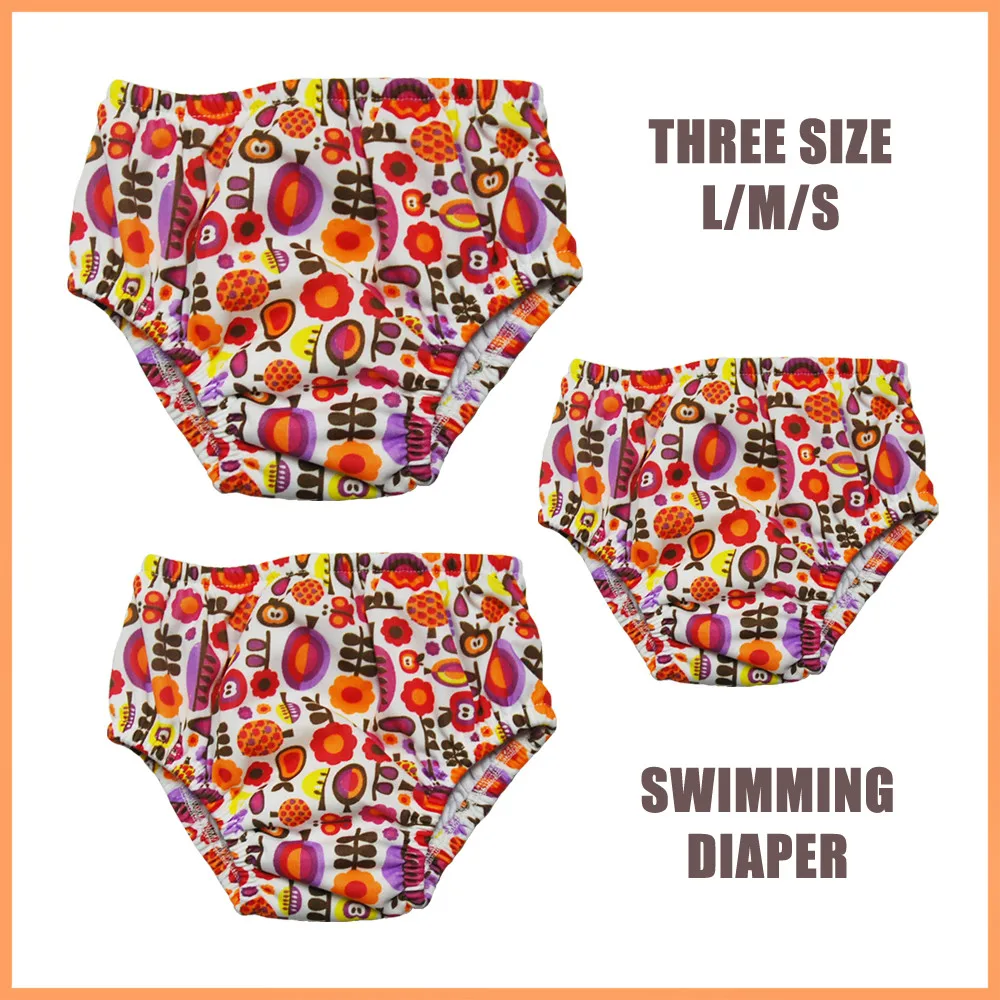 (20pcs A Lot ) Three sizes for Washable Reusable Baby Swimming Diaper Swimming Pant Swim Diaper Top Quality