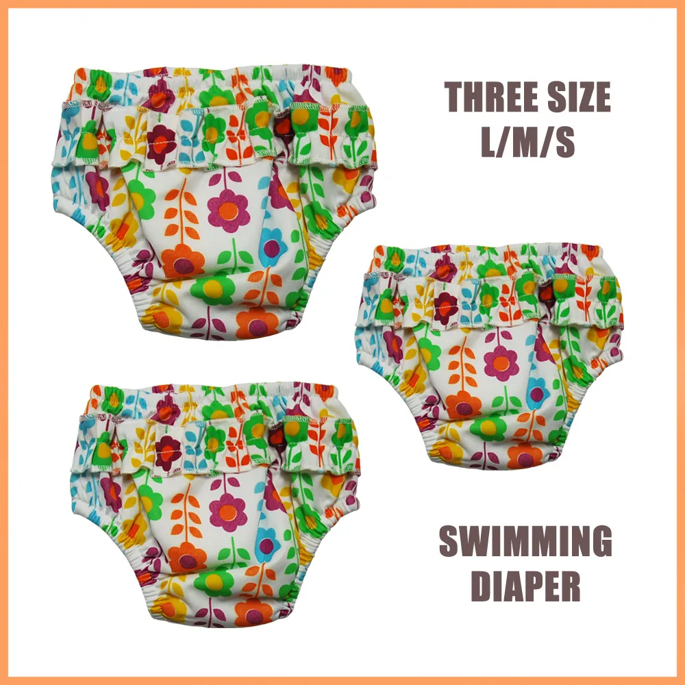 (20pcs A Lot ) Three sizes for Washable Reusable Baby Swimming Diaper Swimming Pant Swim Diaper Top Quality