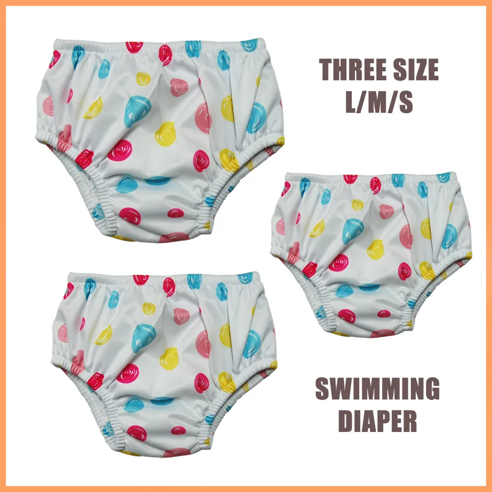 (20pcs A Lot ) Three sizes for Washable Reusable Baby Swimming Diaper Swimming Pant Swim Diaper Top Quality