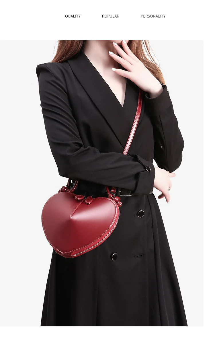 Heart Shaped Mini Top Handle Bag For Women Knotted Handle Zipper Closure Sweet Party Evening Crossbody Shoulder Purse