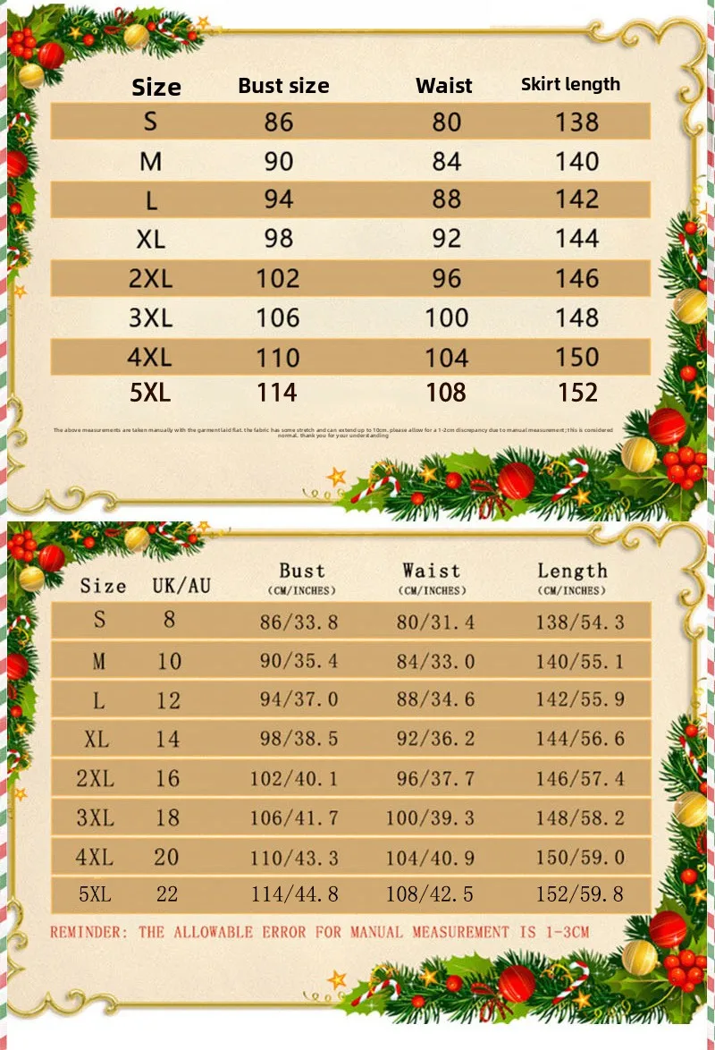 Christmas Couple Santa Costume M‑6XL Unisex Adult Role‑Playing Performance Suit for Xmas Themed Party Scene Layout Decoration