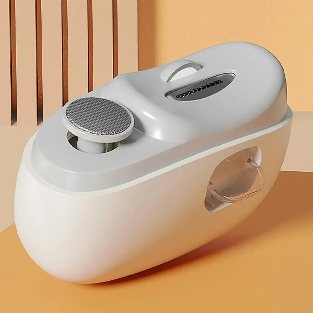 3 In 1 Electric Baby Nail Trimmer USB Rechargeable Automatic Polishing Nail Clipper LED Light 3 Speed Adjustable Household Nail Care Gadget