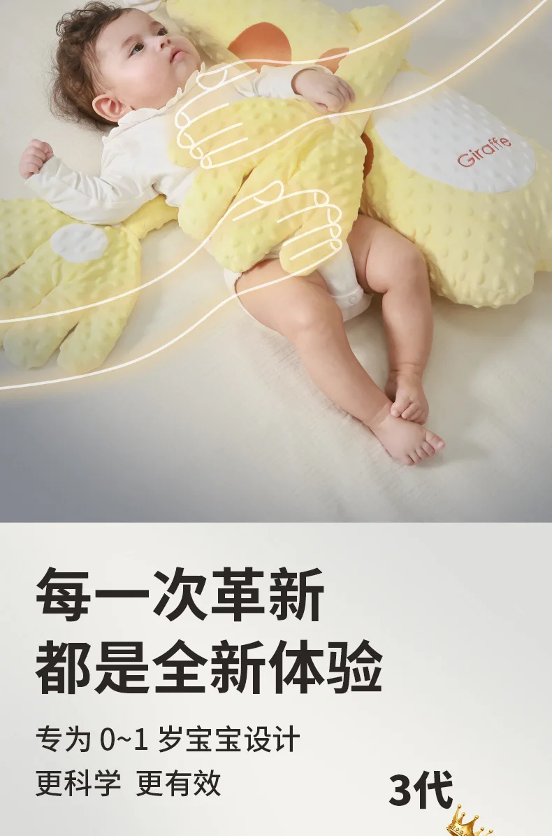 Somenie Baby Soothing‑Hand Sleep Pillow, Anti‑Startle Patting Sleep Assistant for Newborns