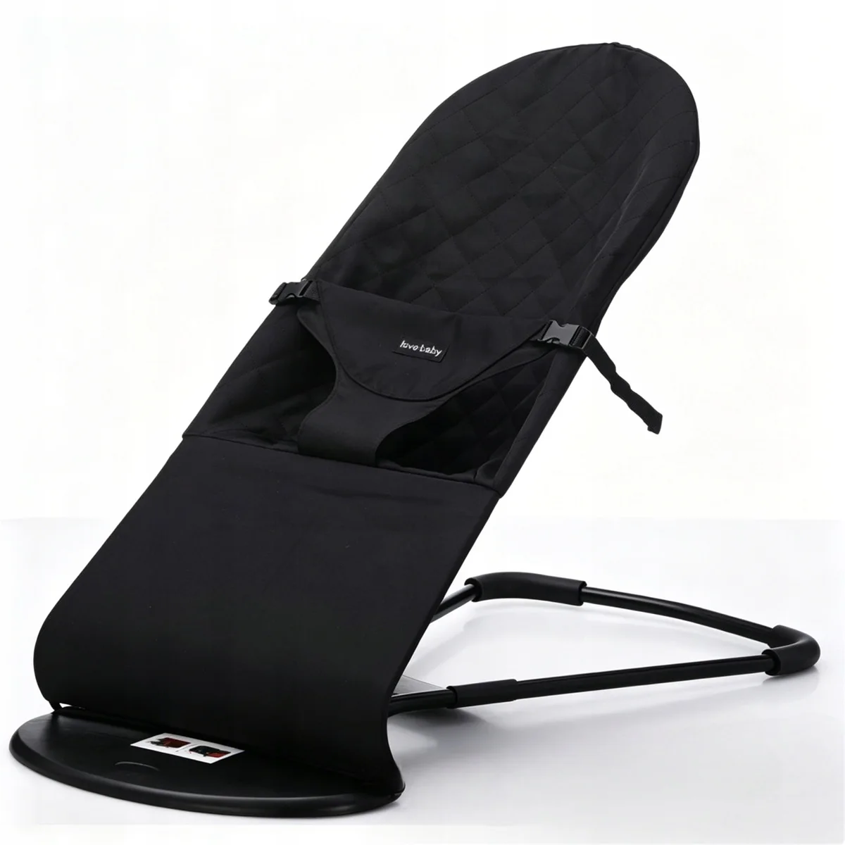 ▶ Foldable Baby Bouncer Lounger 2-in-1 – Adjustable Infant Rocker with Safety Harness, Portable Newborn Cradle Seat for 0-24 Months
