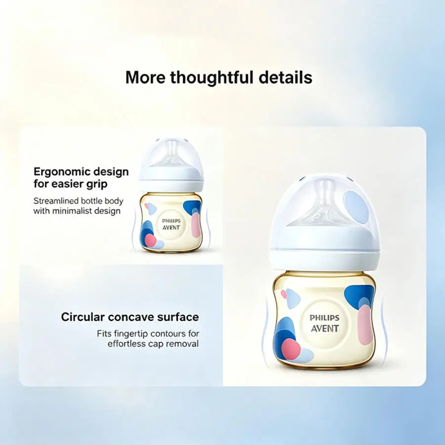 Avent SCY94 PPSU Baby Bottle Anti Colic BPA Free Feeding Nipple High Heat Resistant Wide Neck Slow Flow Bottle Newborn Bottle