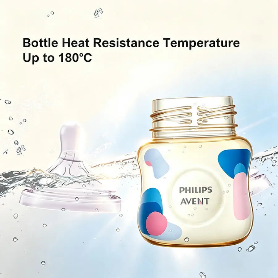 Avent SCY94 PPSU Baby Bottle Anti Colic BPA Free Feeding Nipple High Heat Resistant Wide Neck Slow Flow Bottle Newborn Bottle
