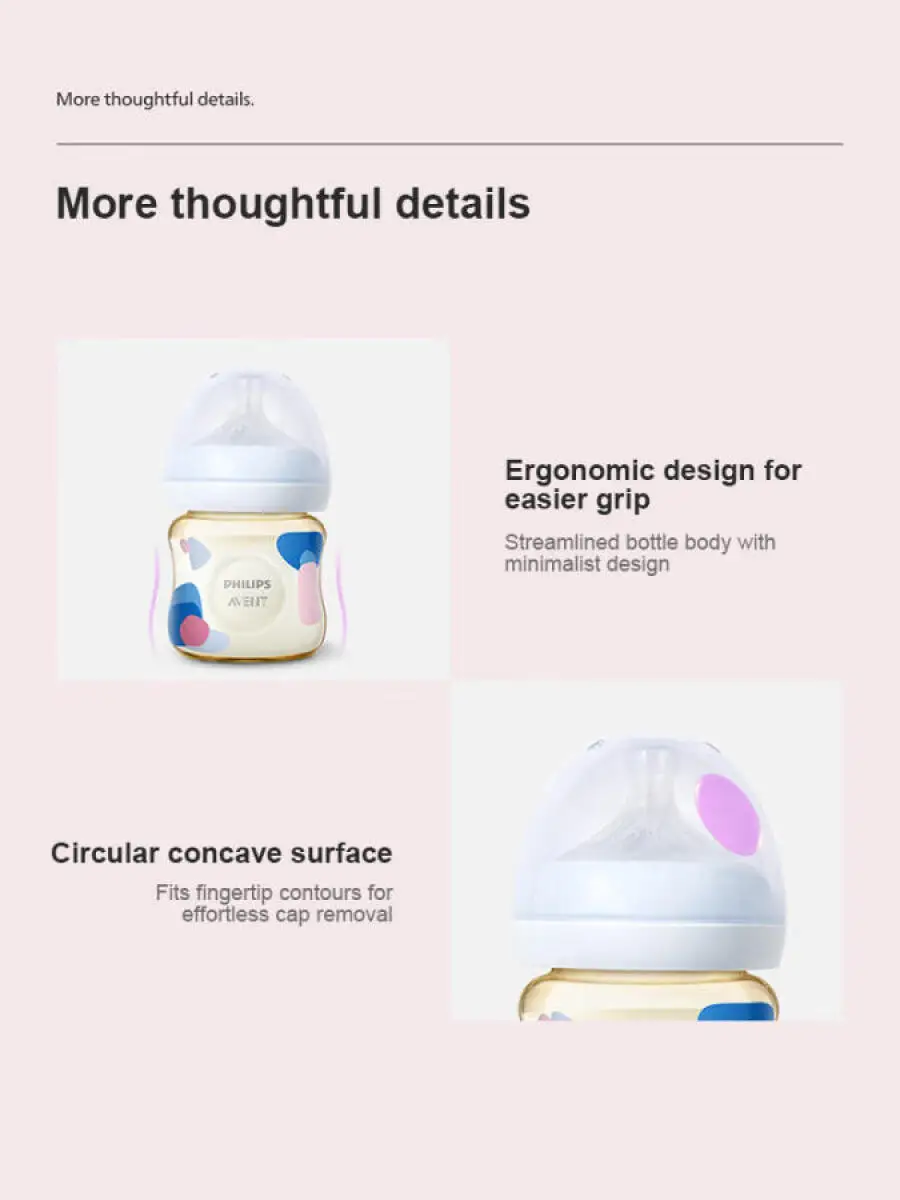 Avent SCY94 PPSU Baby Bottle Anti Colic BPA Free Feeding Nipple High Heat Resistant Wide Neck Slow Flow Bottle Newborn Bottle