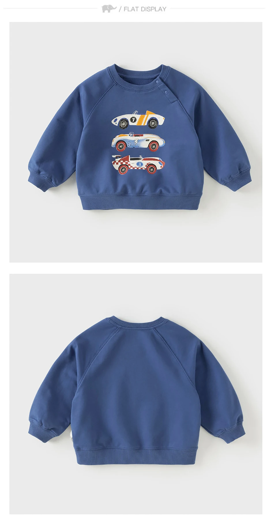 Dave Bella Sweatshirt Boys Pullover Children Autumn Top Clothes Spring Long Sleeve Casual Sportswear Car Print Fashion DB3263099
