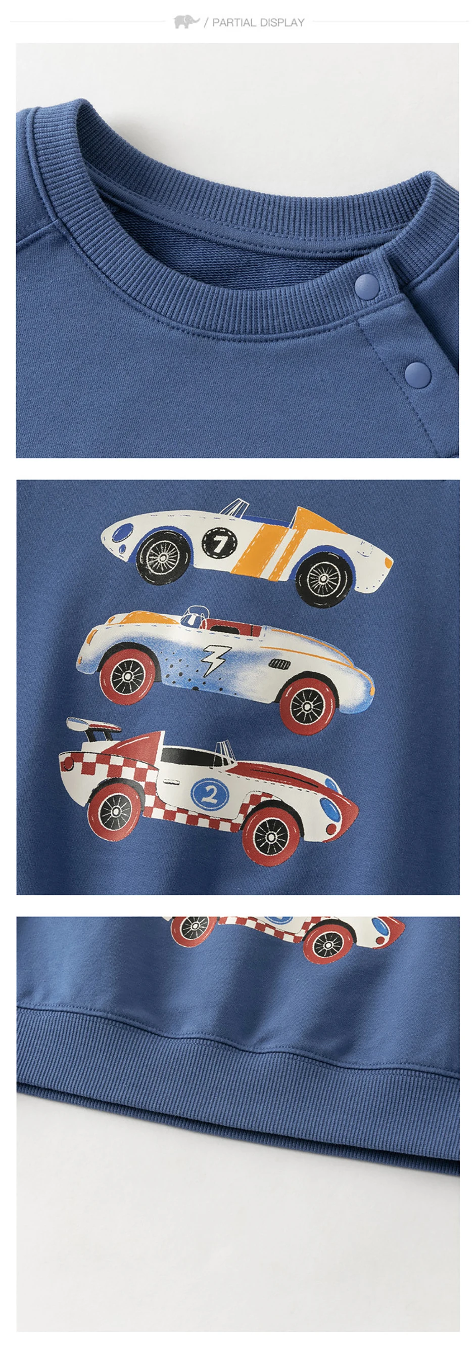 Dave Bella Sweatshirt Boys Pullover Children Autumn Top Clothes Spring Long Sleeve Casual Sportswear Car Print Fashion DB3263099