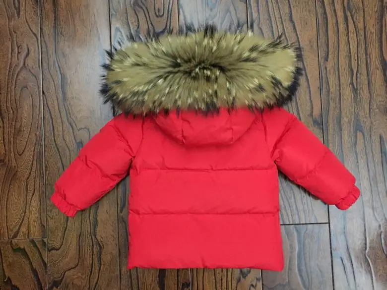 Russian Winter Down Suit For Girls Warm Children Winter Suits Boys Duck Down Jacket+overalls 2 Pcs Clothing Set Kids Snow Wear