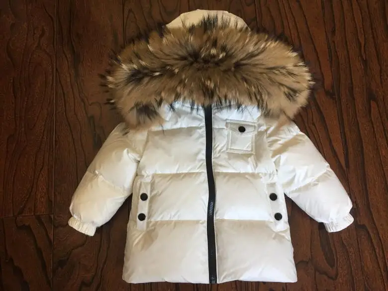 Russian Winter Down Suit For Girls Warm Children Winter Suits Boys Duck Down Jacket+overalls 2 Pcs Clothing Set Kids Snow Wear