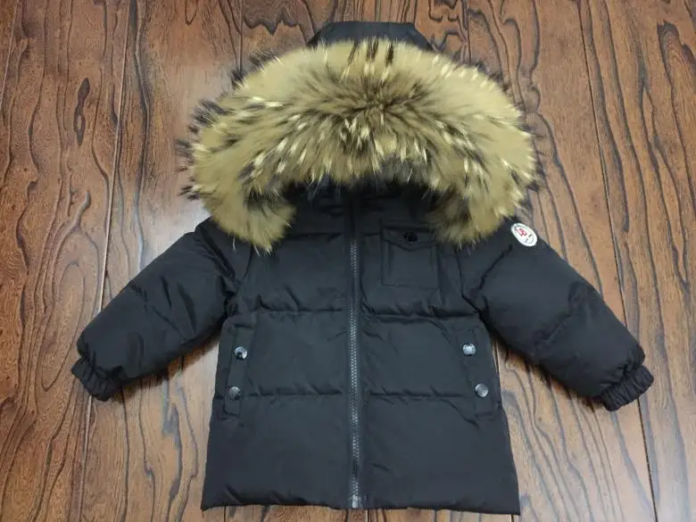 Russian Winter Down Suit For Girls Warm Children Winter Suits Boys Duck Down Jacket+overalls 2 Pcs Clothing Set Kids Snow Wear