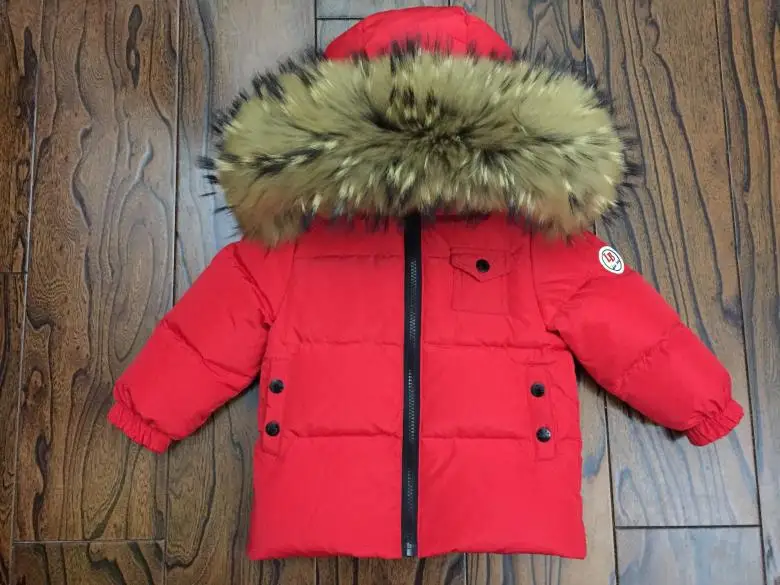 Russian Winter Down Suit For Girls Warm Children Winter Suits Boys Duck Down Jacket+overalls 2 Pcs Clothing Set Kids Snow Wear