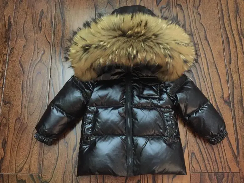 Russian Winter Down Suit For Girls Warm Children Winter Suits Boys Duck Down Jacket+overalls 2 Pcs Clothing Set Kids Snow Wear