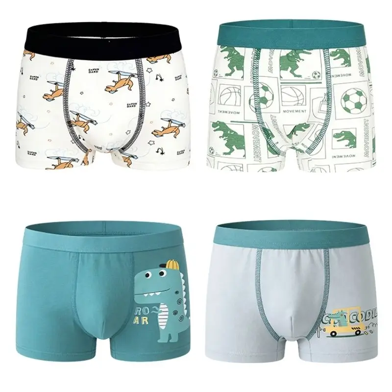 Boys Cotton Underwears 24 Pack Kids Soft Boxer Briefs With Non-Roll Waistband