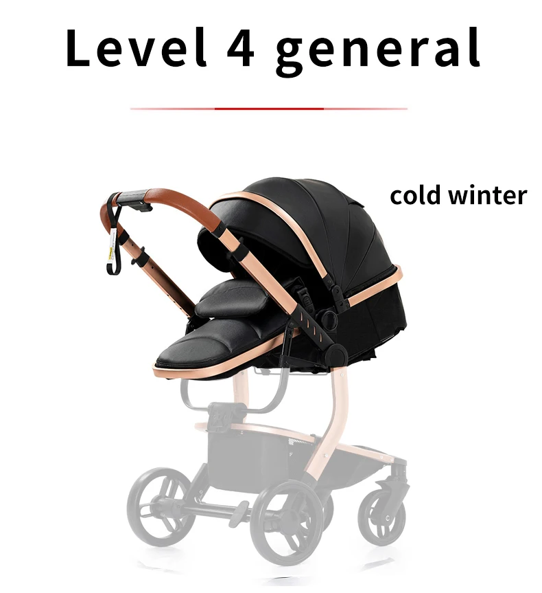 3 in 1 Baby Stroller with Car Seat Travel System for Newborn Toddler Reversible Foldable Pushchair Carrycot Aluminium Frame EVA Wheels PU Leather Handle High Landscape Pram Baby Carriage Canopy Foot Cover Storage Basket