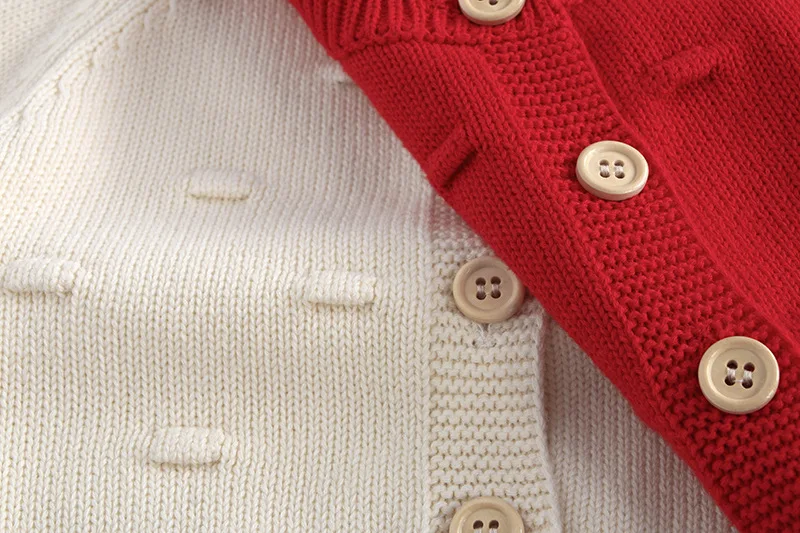MiniAinis Autumn Winter New Baby Knitted Jacket With Hat Included Girls Knit Bubble Ball Sweater Girls Beige Red Coat Cap 2 PCS