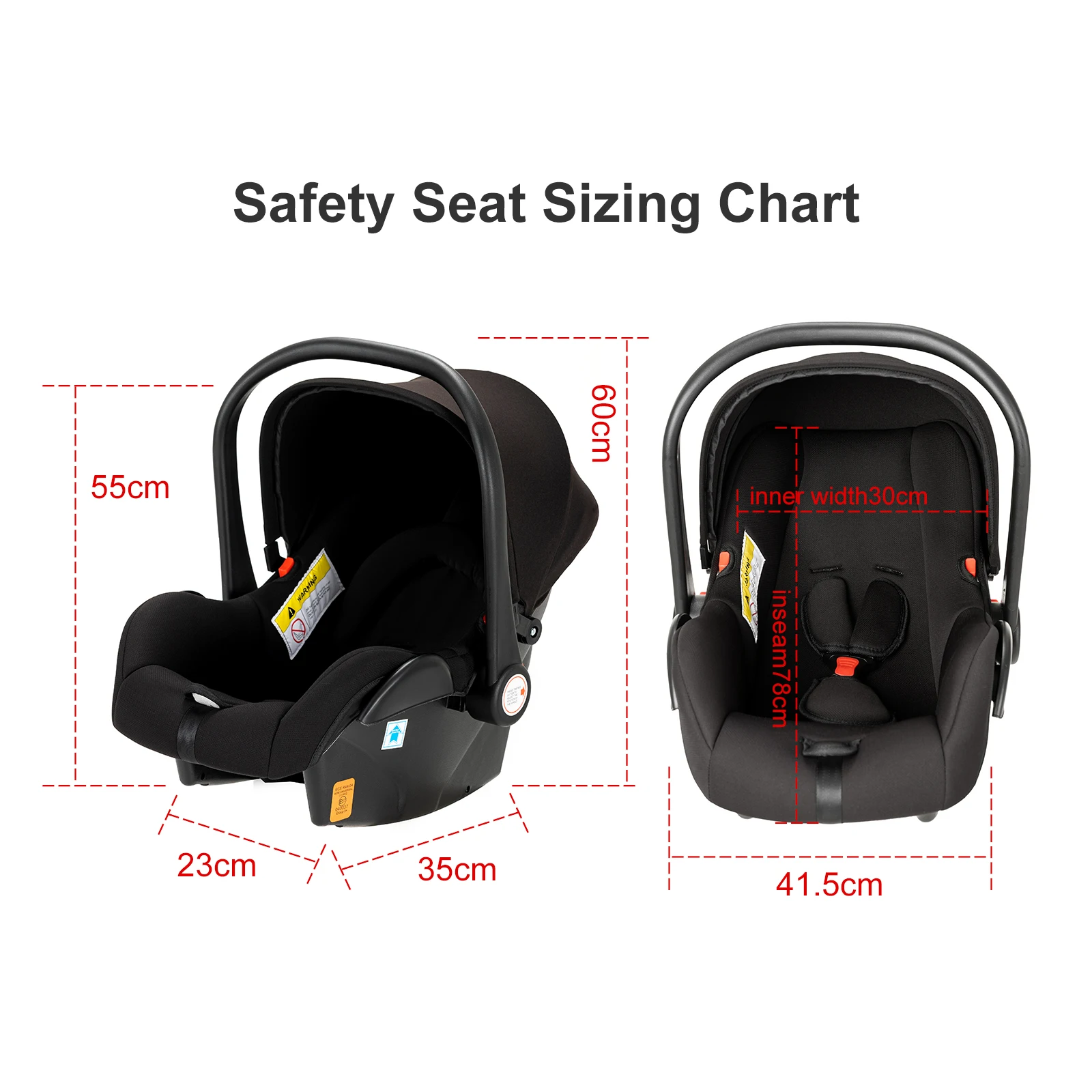 Foldable 3 in 1 Baby Travel System Stroller High Landscape Reversible Bassinet Pram Infant Car Seat Combination Multi-Function Lightweight Pushchair All-Terrain EVA Wheels Shock Absorber One-Foot Brake Newborn Baby Carriage Set