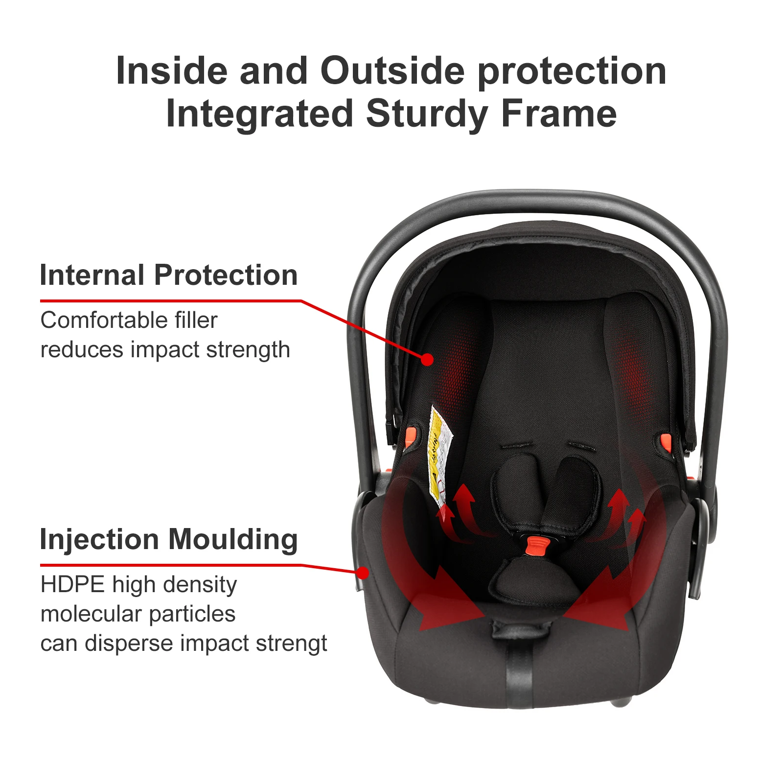 Foldable 3 in 1 Baby Travel System Stroller High Landscape Reversible Bassinet Pram Infant Car Seat Combination Multi-Function Lightweight Pushchair All-Terrain EVA Wheels Shock Absorber One-Foot Brake Newborn Baby Carriage Set